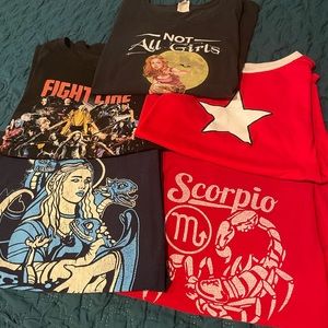 Lot of 5 womens fitted tees